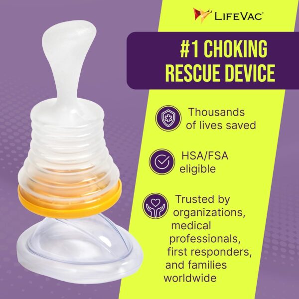 LifeVac Home Kit – Portable Suction Rescue Device, First Aid Kit for Kids and Adults, Portable Airway Suction Device for Children and Adults - Image 4