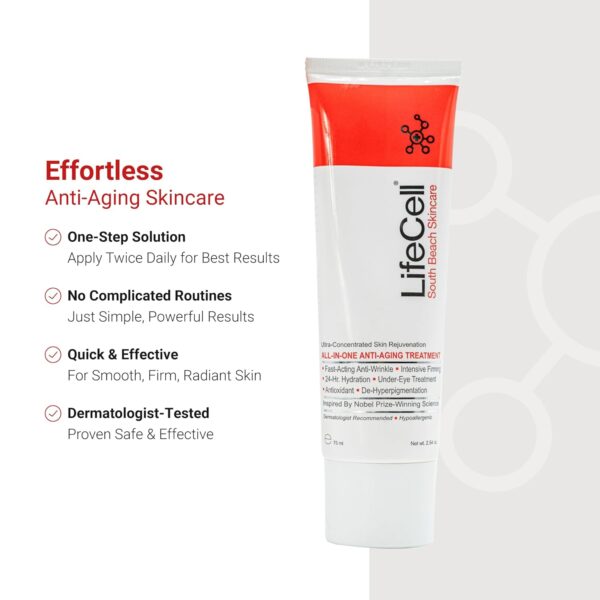 Lifecell (Life Cell) Anti Aging Wrinkle South Beach Skin Care 2.54oz - Image 2
