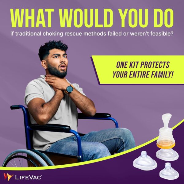 LifeVac Home Kit – Portable Suction Rescue Device, First Aid Kit for Kids and Adults, Portable Airway Suction Device for Children and Adults - Image 3