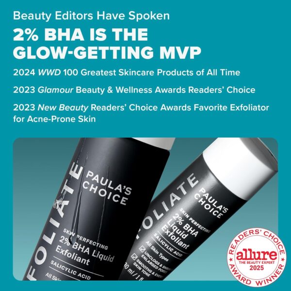 PAULA’S CHOICE-SKIN PERFECTING 2% BHA Liquid Salicylic Acid Exfoliant-Facial Exfoliant for Blackheads, Enlarged Pores, Wrinkles, Fine Lines- 118 milliliters Bottle - Image 3
