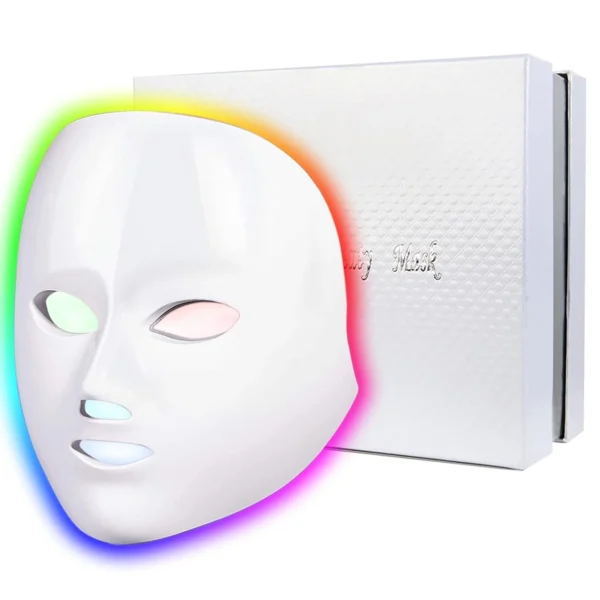 Led Face Mask Light Therapy, Red Light Therapy for Face, 7-1 Colors LED Facial Skin Care Mask