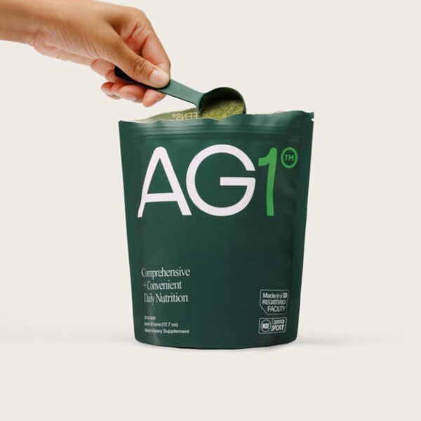AG1 Greens Powder – 75 Superfood Vitamins, Multivitamin & Probiotic Blend | Gut Health Support | Vegan, Keto, Gluten-Free | Includes Shaker & Scoop | Athletic Greens Supplement - Image 2
