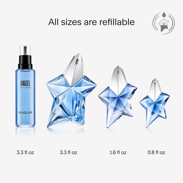 Mugler Angel - Eau de Parfum - Women's Perfume - Ambery & Woody - With Bergamot, Praline, and Patchouli - Long Lasting Fragrance - Image 4