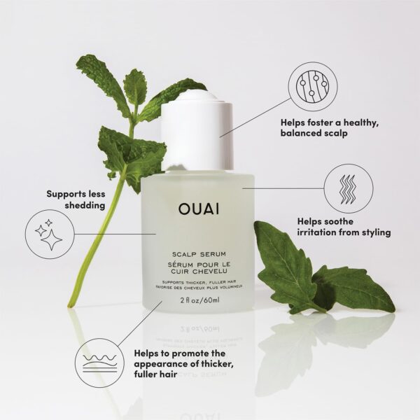 OUAI Scalp Serum - Balancing Hair Serum with Red Clover Extract, Siberian Ginseng and Peptides for Thicker and Fuller-Looking Hair - Paraben, Phthalate and Sulfate Free Scalp Care (2 Fl Oz) - Image 2
