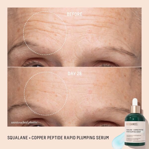 BIOSSANCE Squalane + Copper Peptide Rapid Plumping Serum - Image 5