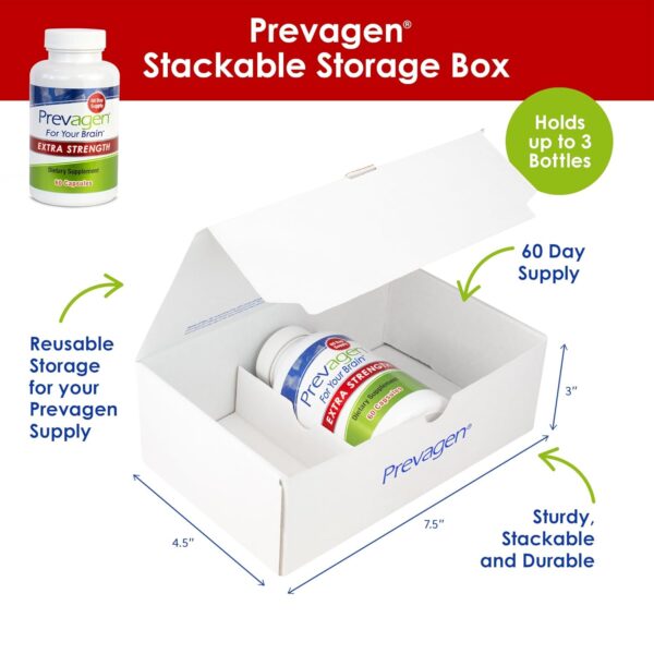 Prevagen Extra Strength 20mg, 60 Capsules |1 Pack| with Apoaequorin & Vitamin D with Attractive and Stackable Prevagen Storage Box - Image 2
