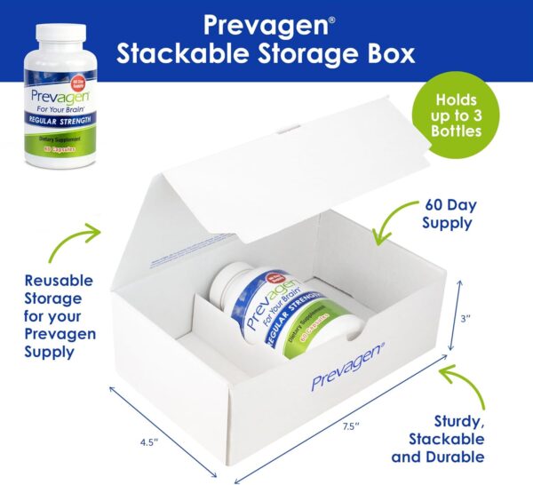 Prevagen Regular Strength 10mg, 60 Capsules |1 Pack| with Apoaequorin & Vitamin D with Attractive and Stackable Prevagen Storage Box - Image 2