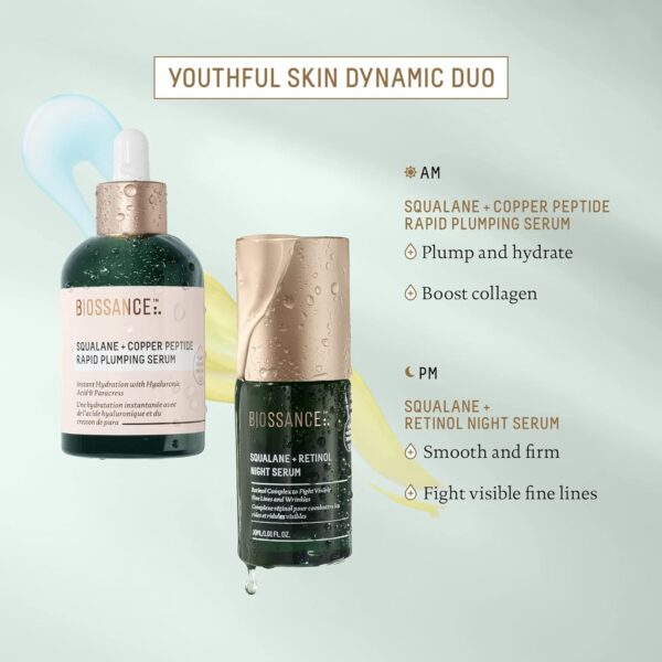 BIOSSANCE Squalane + Copper Peptide Rapid Plumping Serum - Image 4