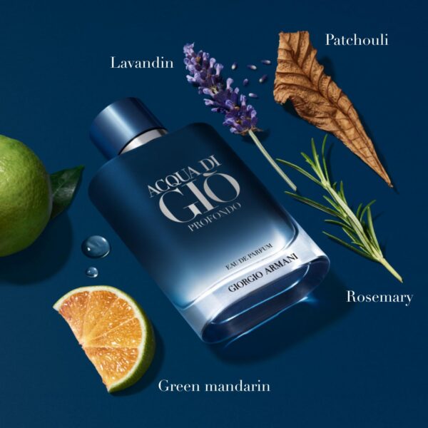 Armani Beauty - Acqua di Giò Profondo - Eau de Parfum - Cologne for Men - Fresh & Aromatic Men’s Fragrance - Mandarin, Lavender, Cedarwood Notes - Image 3