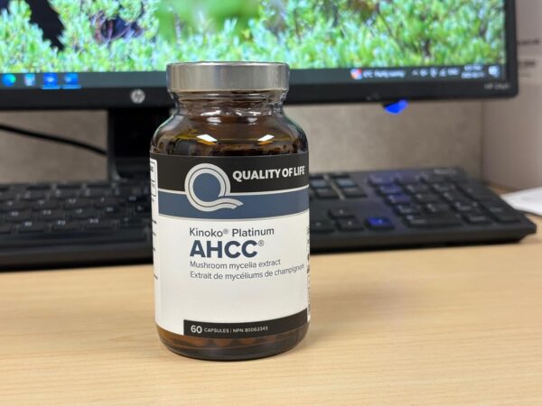 Quality of Life Premium Kinoko Platinum AHCC Herbal Supplement, 750mg of AHCC per Capsule, for Immune Support, Liver Function, Maintains Natural Killer Cell Activity, 1 Pack, 60 Veggie Capsules - Image 2
