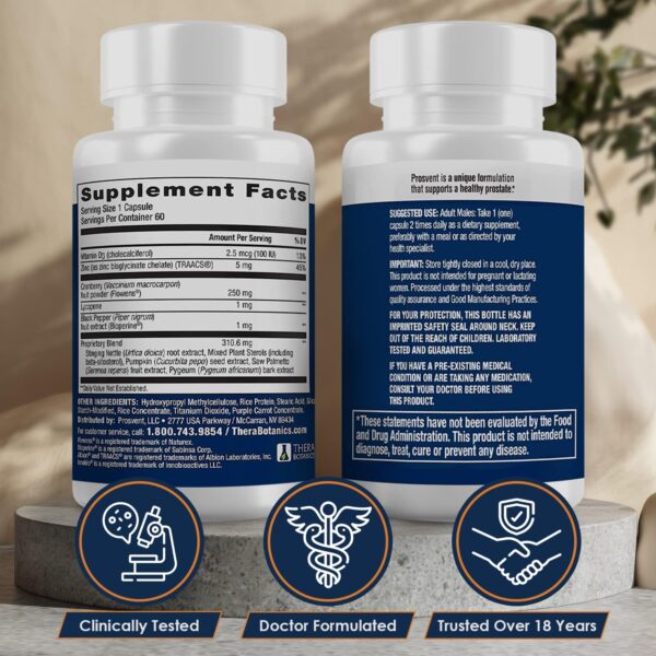 Advanced Prostate Support Ultra - Natural Supplement with Saw Palmetto, Pygeum, Lycopene, Stinging Nettle, Beta Sitosterol, Cranberry and More to Ease Urinary Frequency & Urgency (60 Count) - Image 2