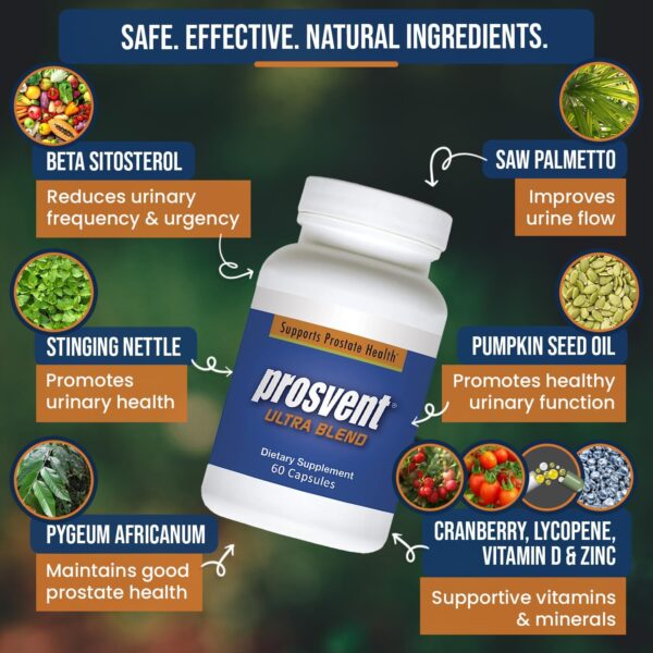 Advanced Prostate Support Ultra - Natural Supplement with Saw Palmetto, Pygeum, Lycopene, Stinging Nettle, Beta Sitosterol, Cranberry and More to Ease Urinary Frequency & Urgency (60 Count) - Image 5
