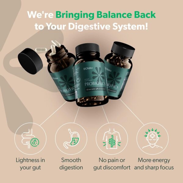 Bioma Probiotics - Digestive Health Probiotic - Gut Support for Men & Women with Xylooligosaccharides, Tributyrin & Bifidobacterium - Vegan & Gluten Free - 180 Delayed-Release Capsules (90-Day Supply) - Image 4