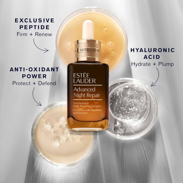 Estée Lauder Advanced Night Repair Face Serum Synchronized Multi-Recovery Complex with Hyaluronic Acid & Peptides | Anti Aging & Hydrating - Image 2