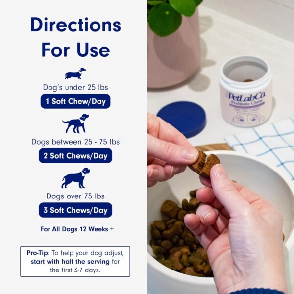 PetLab Co. Allergy & Immune Probiotics for Dogs, Support Seasonal Allergies, Gut & Digestive Health - Pork Flavor - 30 Soft Chews - Pack of 2 - Image 3