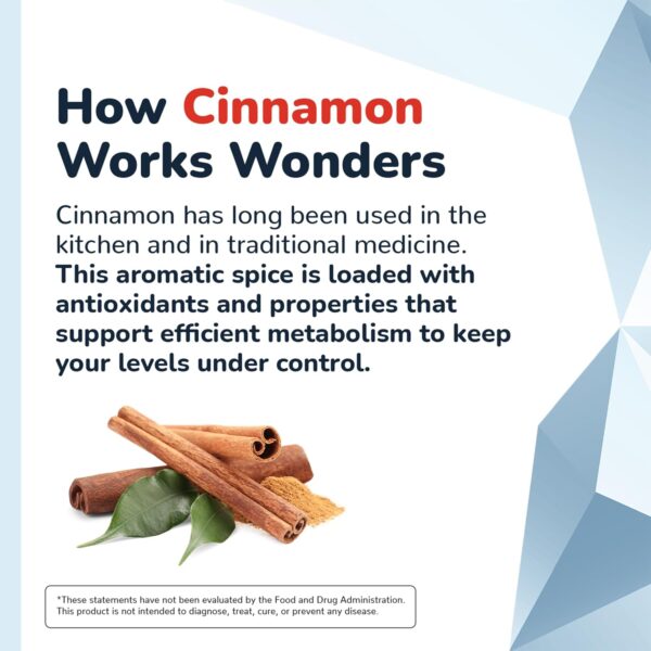 CinnaChroma Capsules - Cinnamon Supplements with 10:1 Extract, Chromium, Vanadium, Selenium, Vitamin D3 & K2 - Natural Sugar Blocker - 30 Capsules, 1 Month Supply - Image 3