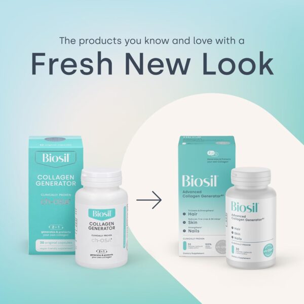 Biosil Collagen Generator - 60 Original Capsules - with Patented ch-OSA Complex - Generates & Protects Your Own Collagen - GMO Free - 30-Day Supply - Image 2