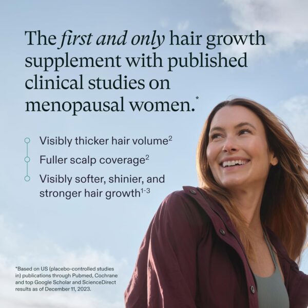 Nutrafol Women's Balance Hair Growth Supplements, Ages 45 and Up, Clinically Proven for Visibly Thicker Hair and Scalp Coverage in 3-6 Months, Dermatologist Recommended - 1 Month Supply Refill Pouch - Image 4