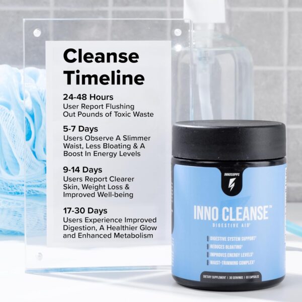 Inno Cleanse - Waist Trimming Complex | Digestive System Support & Aid | Reduced Bloating | Improves Energy Levels | Gluten Free, Vegan Friendly - Image 4