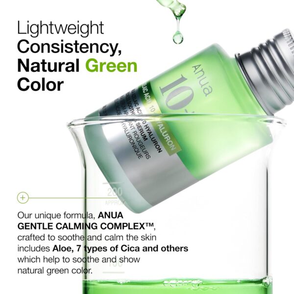 Anua Azelaic Acid 10 Hyaluron Redness Soothing Serum, Facial Serum for Sensitive skin, Hyaluronic Acid, Niacinamide, Spot Care, Natural Color, Vegan, Korean Skincare (30ml/ 1.01 fl oz.) - Image 2
