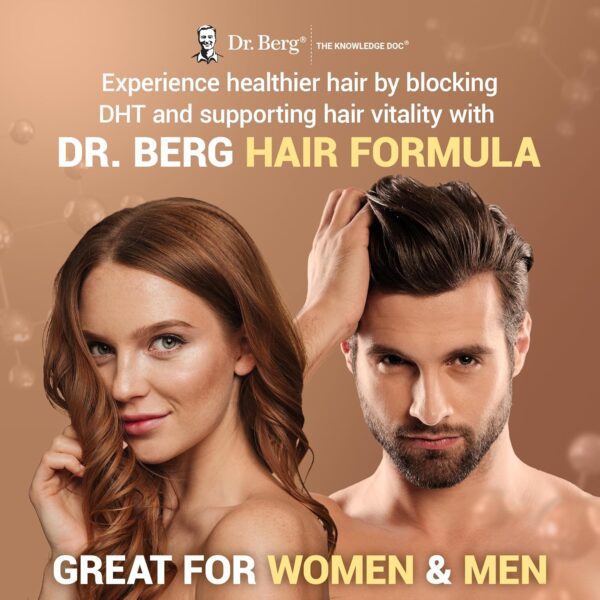Dr. Berg All-in-One Vitamins for Hair, Skin, & Nails - Advanced Formula with Biotin, Saw Palmetto, DHT Blocker, & Trace Minerals - 90 Veg Capsules - Image 5