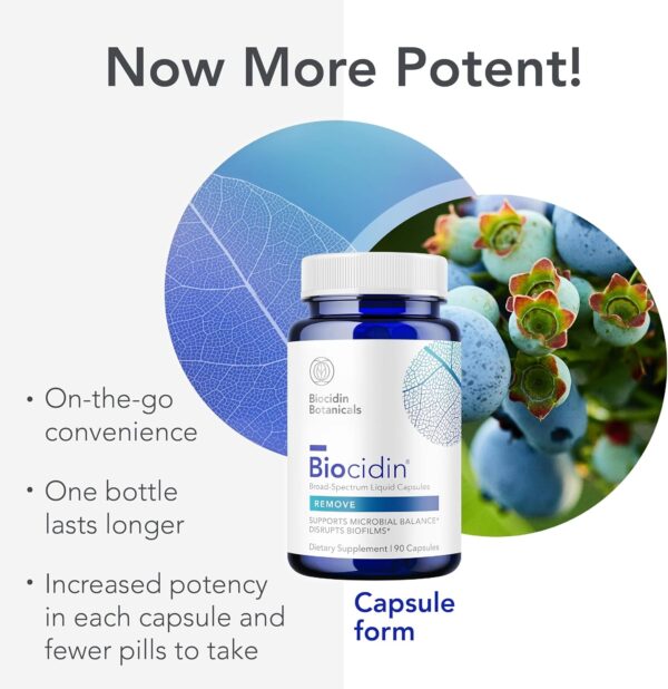 Biocidin Capsules - Biofilm Disruptor - Supports Gut Detox Cleanse, Healthy Microbial Balance, Immune Function & Gut Health - Professional-Grade Herbal Supplement with 18 Botanicals (90 Capsules) - Image 3