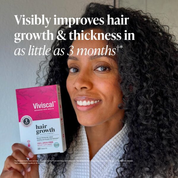 Viviscal Hair Growth Supplements For Women For Thicker, Fuller Hair, Nourishes Thinning & Loss, With Proprietary Collagen Complex, 180 Tablets, 3 Month Supply - Image 3