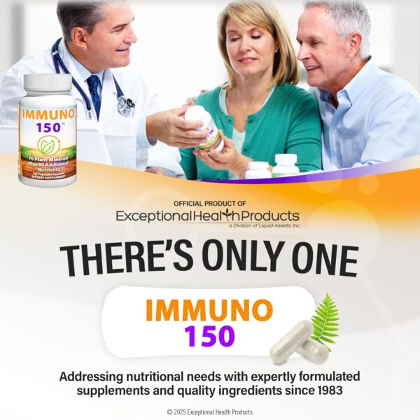 Immuno 150, Immune Support Supplement, Packed with 70 Plant Minerals, 13 Essential Vitamins and 68 Additional Nutrients-150 Vegetable Capsules- Immune Boost for All Age Groups - Image 3