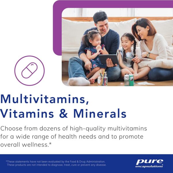 Pure Encapsulations O.N.E. Multivitamin - Once Daily Multivitamin with Antioxidant Complex Metafolin, CoQ10, and Lutein to Support Vision, Cognitive Function, and Cellular Health* - 120 Capsules - Image 5