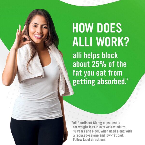 alli Diet Weight Loss Supplement Pills, Orlistat 60mg Capsules, 170 Count - Image 3