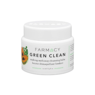 Farmacy Makeup Remover Cleansing Balm - Green Clean Waterproof Makeup Remover + Oil Based Cleanser - Gentle Exfoliating Double Cleanser - Melts From Balm to Milky Lather (100ml)