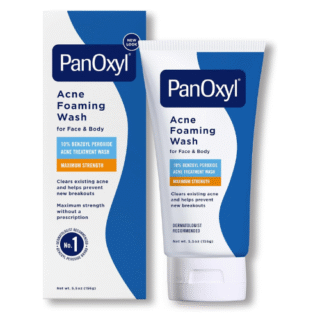 PanOxyl Acne Foaming Wash Benzoyl Peroxide 10% Maximum Strength Antimicrobial, 5.5 Oz