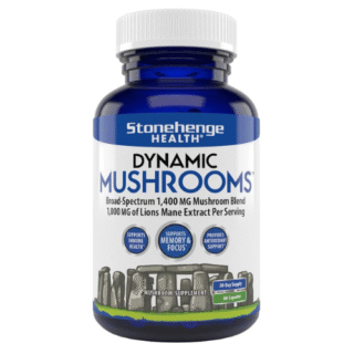 Stonehenge Health Dynamic Mushrooms - 100% Fruiting Bodies & Extracts - Lion’s Mane, Chaga, Maitake, Shiitake, Reishi - Nootropic Brain & Immune System Support - No Mycelium - 60 Veggie Capsules