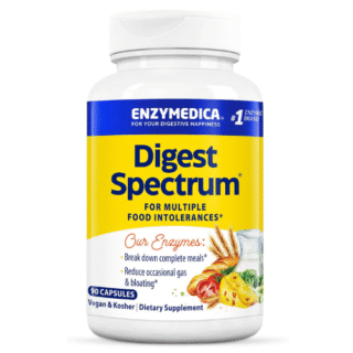 Enzymedica, Digest Spectrum, Dietary Supplement to Support Digestive Relief from Food Intolerances, Vegan, Non-GMO, 90 Capsules (45 Servings)