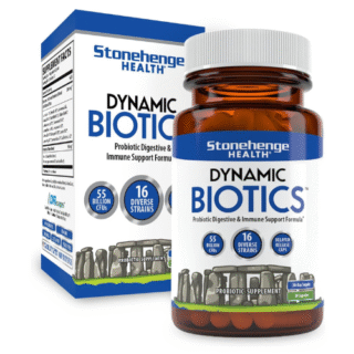 Stonehenge Health Probiotics 55 Billion CFU - 16 Strains, Prebiotic, Synbiotics Dynamic Biotics - Lactobacillus Acidophilus, Delayed Release, Shelf Stable, Non-GMO Gluten Free Veggie Capsule