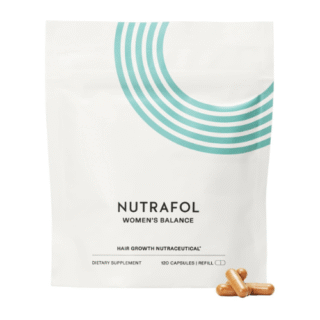 Nutrafol Women's Balance Hair Growth Supplements, Ages 45 and Up, Clinically Proven for Visibly Thicker Hair and Scalp Coverage in 3-6 Months, Dermatologist Recommended - 1 Month Supply Refill Pouch