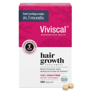 Viviscal Hair Growth Supplements For Women For Thicker, Fuller Hair, Nourishes Thinning & Loss, With Proprietary Collagen Complex, 180 Tablets, 3 Month Supply