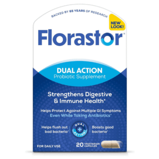 Florastor Probiotics for Digestive & Immune Health, 20 Capsules, Probiotics for Women & Men, 1 Probiotic Worldwide, Flush Out Bad Bacteria & Boost The Good with Our Strain Saccharomyces boulardii