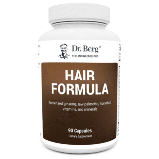 Dr. Berg All-in-One Vitamins for Hair, Skin, & Nails - Advanced Formula with Biotin, Saw Palmetto, DHT Blocker, & Trace Minerals - 90 Veg Capsules