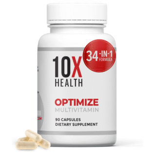 10X Health Optimize Methylated Multivitamin for Men & Women - 34 in 1 Formula with 800 mcg of Vitamin B12, Vitamin E, 5-MTHF, B Complex, NAC, Magnesium & Zinc Multivitamins - 90 Capsules