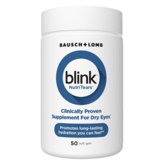 BLINK NutriTears Clinically Proven Supplement for Dry Eyes, Eye Care with Lutein & Zeaxanthin and Vitamin D to Hydrate Eyes from Within for Long-Lasting Relief, 50 Softgels