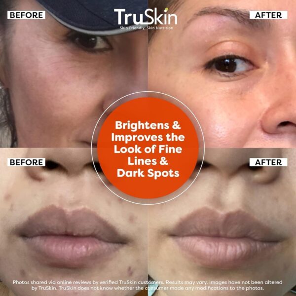 TruSkin Vitamin C Serum For Face – Anti Aging Face Serum with Vitamin C, Hyaluronic Acid, Vitamin E – Brightening Formula – Improve Appearance of Dark Spots, Tone, Fine Lines & Wrinkles, 1 Fl Oz - Image 5