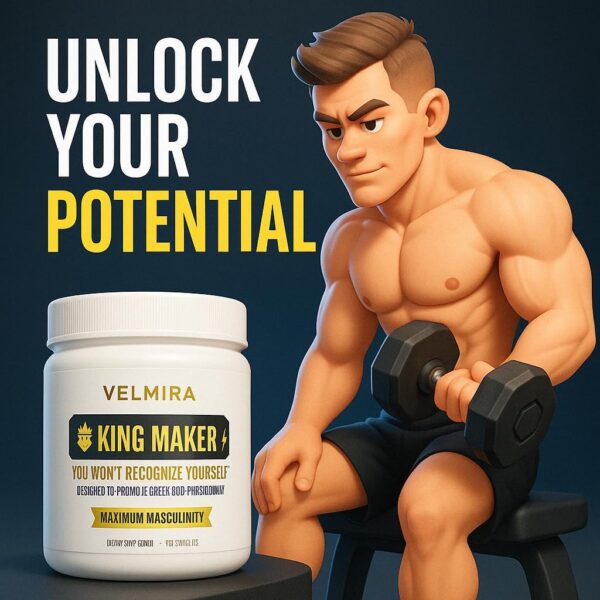Velmira™ .King Maker Supplement for Men 13-in-1.Sugar-Free .Energy Support .Muscle Recovery.Health Support -Zinc-Tongkat Ali -Maca-Magnesium-Vitamin D3. Supplement.120 Capsules-(1) kin .Pack of 1 - Image 3