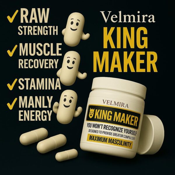 Velmira™ .King Maker Supplement for Men 13-in-1.Sugar-Free .Energy Support .Muscle Recovery.Health Support -Zinc-Tongkat Ali -Maca-Magnesium-Vitamin D3. Supplement.120 Capsules-(1) kin .Pack of 1 - Image 4
