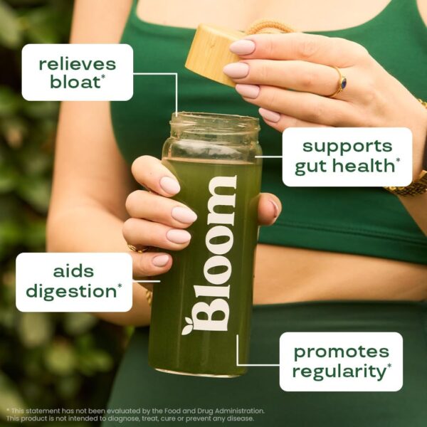 Bloom Nutrition Superfood Greens Powder, Digestive Enzymes with Probiotics and Prebiotics, Gut Health, Bloating Relief for Women, Chlorella, Green Juice Mix with Beet Root Powder, 30 SVG, Coconut - Image 3