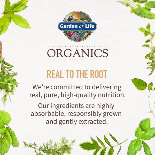 Garden of Life Organics Golden Milk Recovery & Nourishment Powder - 44mg Turmeric Curcumin (95% Curcuminoids), Ashwagandha - Organic Non-GMO Vegan & Gluten Free Herbal Supplements, 30 Servings - Image 2